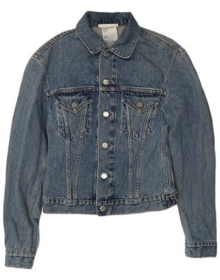Helmut Lang Damen Jeansjacke UK 8 Small Blau Baumwolle BX07