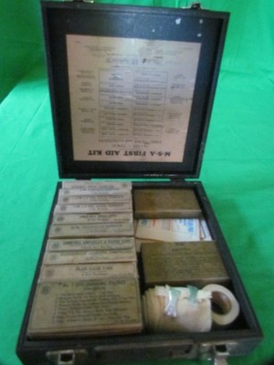 Vintage MSA Mine Safety Appliances 1st First Aid Kit 24 Unit Type D P-267 Black