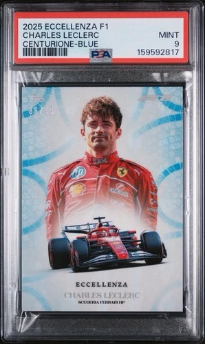 Topps 2025 Eccellenza F1 CenturioneBlue Charles Leclerc Ferrari PSA 9 86/99 Pop1