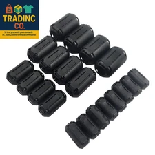 20Pcs Clip-On Ferrite Ring Core Ferrite Bead RFI EMI Noise Suppressor Cable Clip