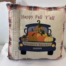 Happy Fall Y’all Farmers Market Pillow Transpac 