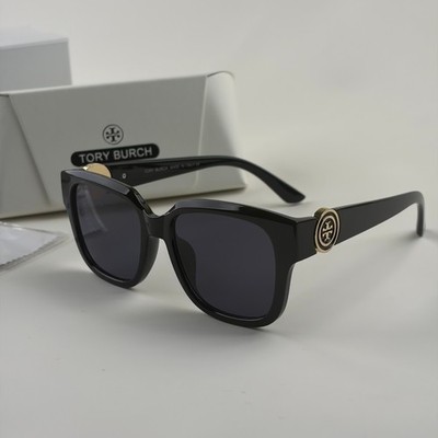 New In Box - Tory Burch Women's Sunglasses Black Square Frame Driving Beach Chic