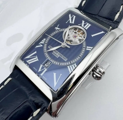   Fredreique Constant Classics HEARTBEAT DATE Carree 47mm BRAND NEW IN BOX BLUE