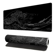 Black Wave 35.4 x 15.7 in Laptop Mouse Pad Desk Mat Anime Gaming Keyboard Mat