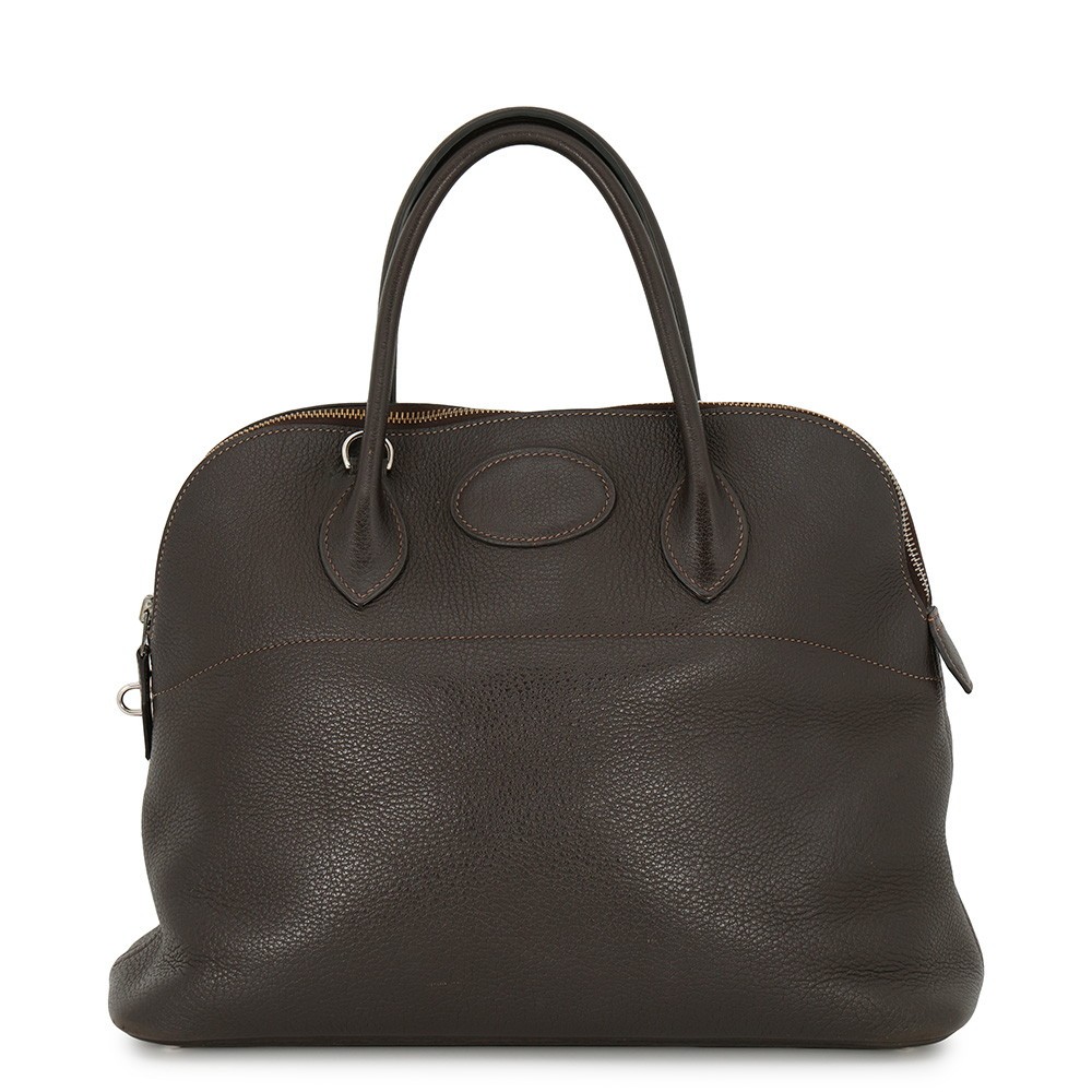HERMES Bolide Size 35 Taurillon Clemence Cacao