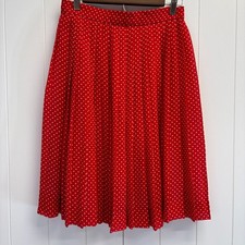 Vintage JH Collectibles Womens Preppy Polka Dot Pleated Skirt Size 8 Corpcore