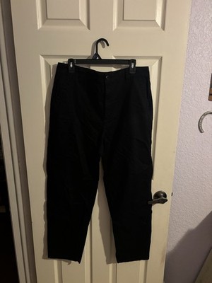 Old Navy Women s High-Rise OG Chino Pants Black Solid Flat Front, Size L Tall