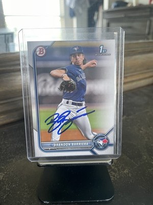 2022 Bowman Brandon Barriera 1st Bowman Auto!!! Blue Jays Ip Signed 1st Rd Pick