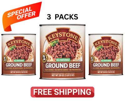 Keystone All Natural Ground Beef, 28 oz Can  (3 pack)