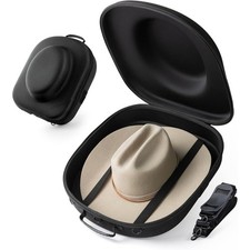 Cowboy Hat Travel Case Crushproof Carrier for Cowboy, Panama Tweed Hats