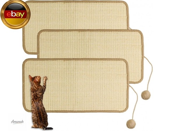 Kratzmatte Katze,3 StüCk Kratzbretter Katze Wand,Selbsthaftender Kratzwand FüR K-image