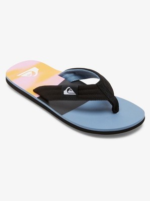 Quiksilver Herren Molokai Layback Core Sommer Flip Flops - blau/orange - 7 UK