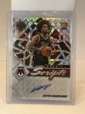 JUSTIN CHAMPAGNIE Auto🔥2021-22 Panini Mosaic - Rookie Scripts #RS-JCH🔥Raptors