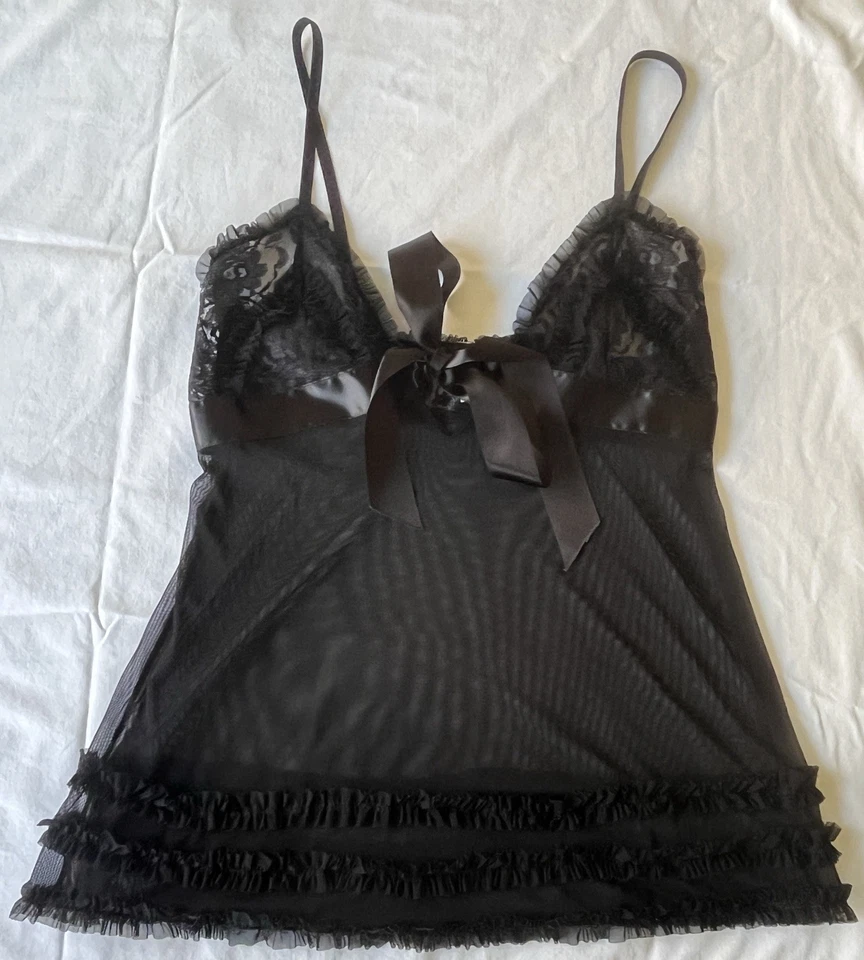 Muñeca Bebé Transparente Vestido Imperio Encaje Slip Fredericks Of Hollywood Lencería Talla L Foto 2 de 4