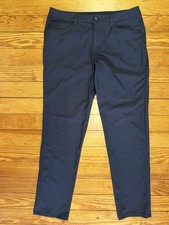 Lululemon ABC Classic Fit 5 Pocket Pants Mens 34x33 Black Warpstreme