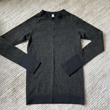 Lululemon Rest Less Pullover Black / Armory, Size 4