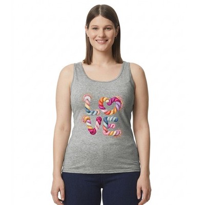 Love Yarn Art Damen Trägershirt Tank Top Stricken Basteln Valentinstag Geschenk für sie