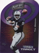TIM BROWN 1999 Playoff Zone Prime Target Purple #13 Raiders
