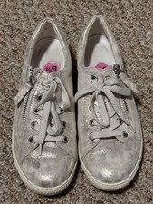 Paul Green Upbeat Sneakers Shoes Metallic Sil...