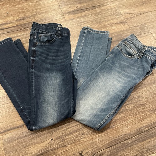 Two Pairs Of Girls Cat & Jack Skinny Jeans - Size 14- Dark And Light