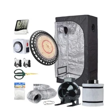 Grow Tent Complete Kit 100W LED Grow Light 36"x20"x63"Dark Room+4" Filter System