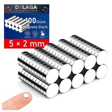 Mini Magnete 5x2mm - 100 Stück, rund, für DIY, Modellbau, Whiteboard