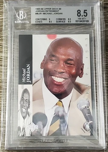 1993-94 BGS 8.5 Upper Deck SE Michael Jordan Retirement Beckett Graded MJR1 Card