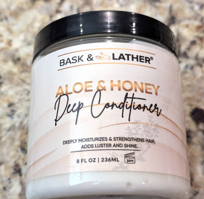 Bask & Lather Aloe & Honey Deep Conditioner Moisturizing Hair Mask 8 fl oz