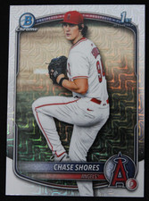 Chase Shores 2025 Bowman Draft Chrome #BDC-142 Mojo Refractor Angels
