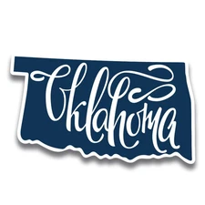 Magnet Me Up Oklahoma State Magnet Decal- 6x4" US State Shape, Made in USA