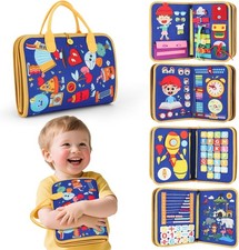 Montessori Busy Book 12-in-1 Toddler Learning Toy Ages 3  5 Preschool Sensory Gif