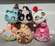 Lot of 6 Aphmau Meemeows Plush Ice Cream Flavors Strawberry Cookies Sundae 6"