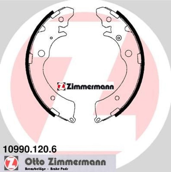 Zimmermann 10990.120.6 Bremsbackensatz 4 Bremsbacken Trommelbremse-image