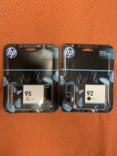 EXPIRED 2015 HP Genuine 92 Black  95 Tri-color Ink Cartridges C8766WN C9362WN