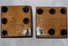 2 LARGE WOODEN DECORATIVE DICE, GAME, DECOR FREE SHIPPING