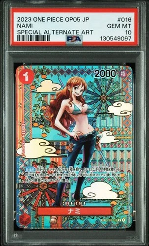 PSA 10 Nami R SP OP01-016 Awakening of the New Era 2023 ONE PIECE Card Japanese