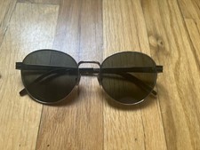 Saint Laurent YSL Metal Frame Round Sunglasses Unisex SL M65