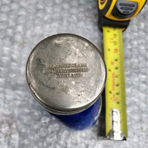 Antique Chemist Glass Bottle in Cobalt Blue for Beatson Clark Rotherham, England - Picture 2 of 3