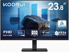 24" 144Hz Monitor, FHD 1080P Smooth IPS Display for Work  Play, Adaptive Sync,