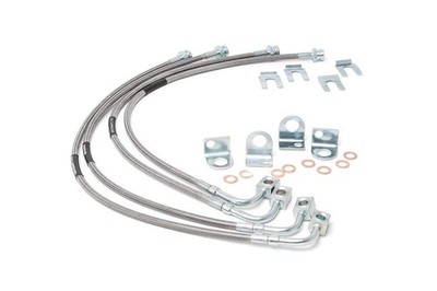Rough Country Stainless Brake Lines For Jeep Wrangler Jk W/4-6 Lift 2007-2018 -
