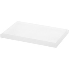 Plymor Frosted Acrylic Rectangular Beveled Display Base, 6" W x 4" D x 0.5" H