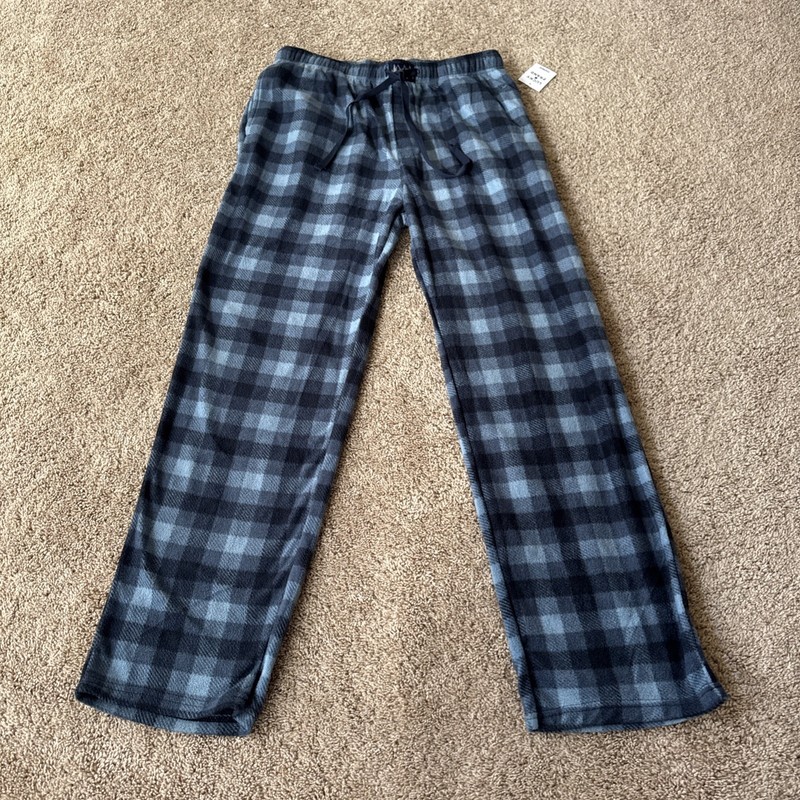 Lucky Brand New Men’s Blue Plaid Fleece Lounge/pajama Pants - Pockets Size L