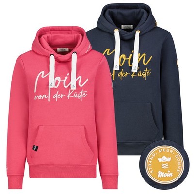 Eight2Nine Damen Sweathoodie Kapuzenpullover MOIN mit Bestickung