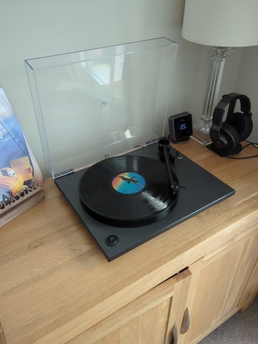 Rega RP1 Turntable, OMB5 Cart. Later Heavier plater, Good Condition dark grey..