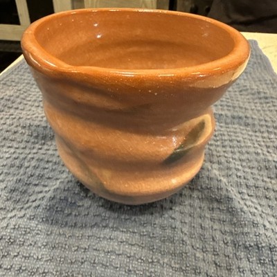 Pottery Descriptive Bowl Artist Piper Biar Wavy Terracotta
