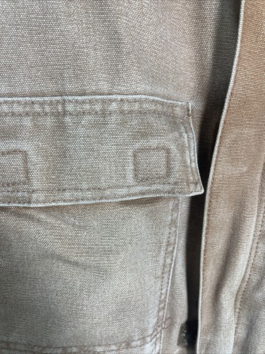 Carhartt Chore Jacket Beige Field Mens Collar Canvas Work Coat XXL Tall - Picture 6 of 15