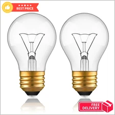 Appliance Oven Light Bulb, High Temp 300 °C Resistant,（2 Pack） A15/E26/120V/4...