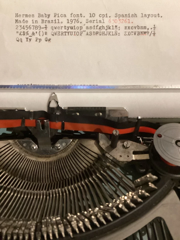 爱马仕婴儿类型 PICA FONT 10 CPI。 海洋 西班牙布局。 1976。 巴西 — 第 3/4 张图片