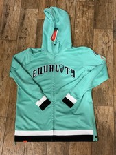Nike New York Liberty WNBA Equality Full Zip Hoodie Mint Green Womens L-Tall