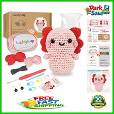 Amigurumi Crochet Starter Kit - Wobbles Axolotl with All Essentials Included